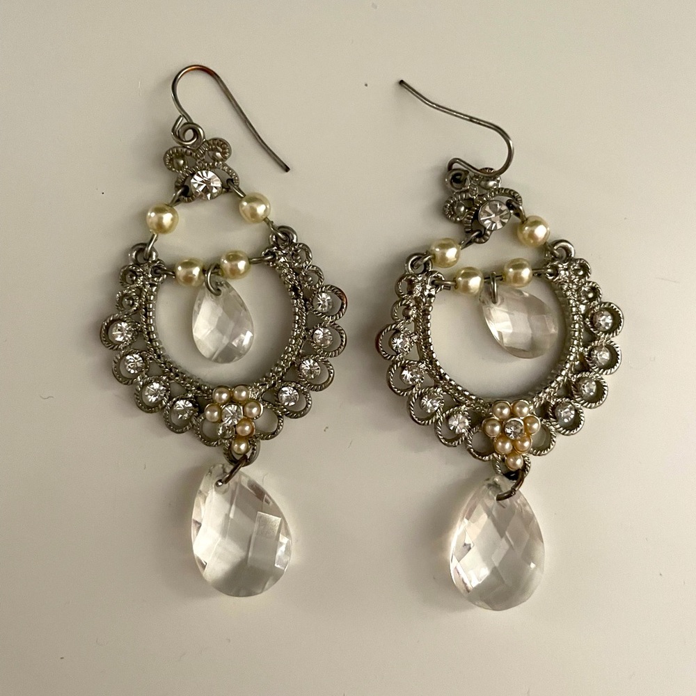Statement silver earrings